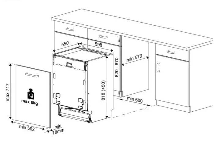 Beko DIN26410 rozměry