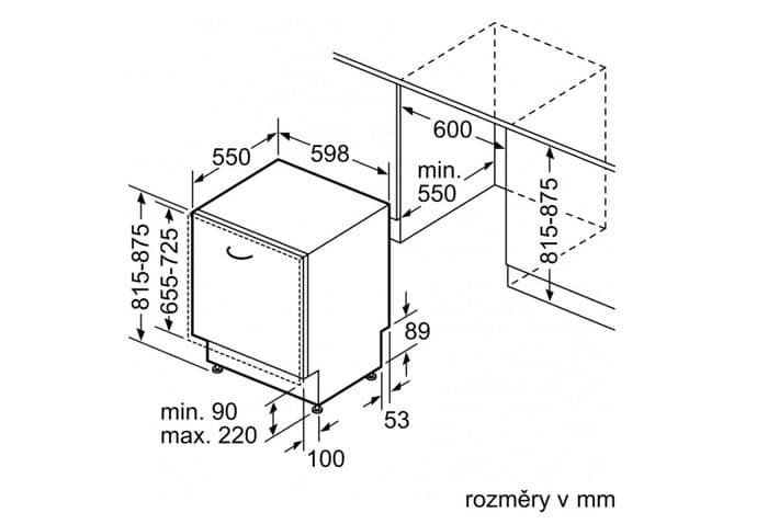 Bosch SMV6ECX69E rozměry